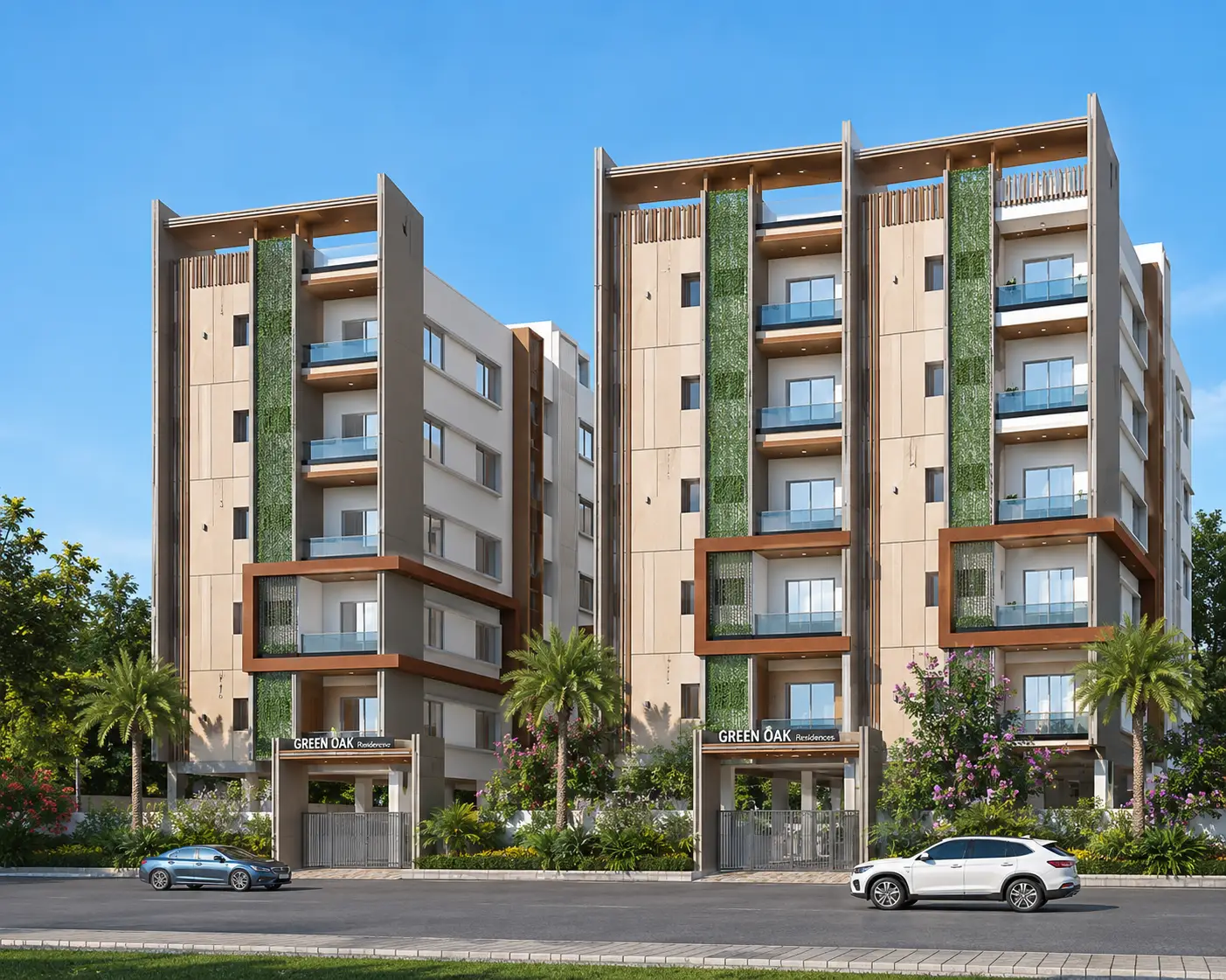 Green Oak gated community 3 BHK flats in Sainikpuri