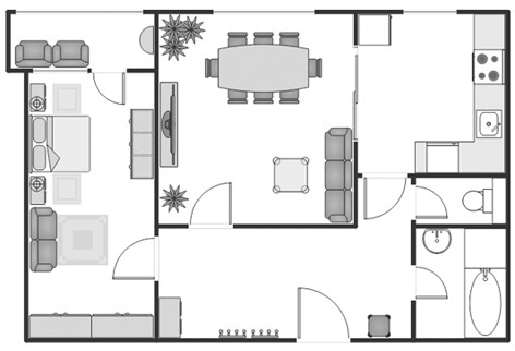 Green Oak Block A, B & C - 3 BHK East facing floor plan
